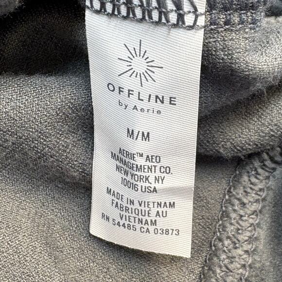 OFFLINE Aerie After Party Velour Oversized Crop Hoodie Sweatshirt Gray Size M - Picture 9 of 13